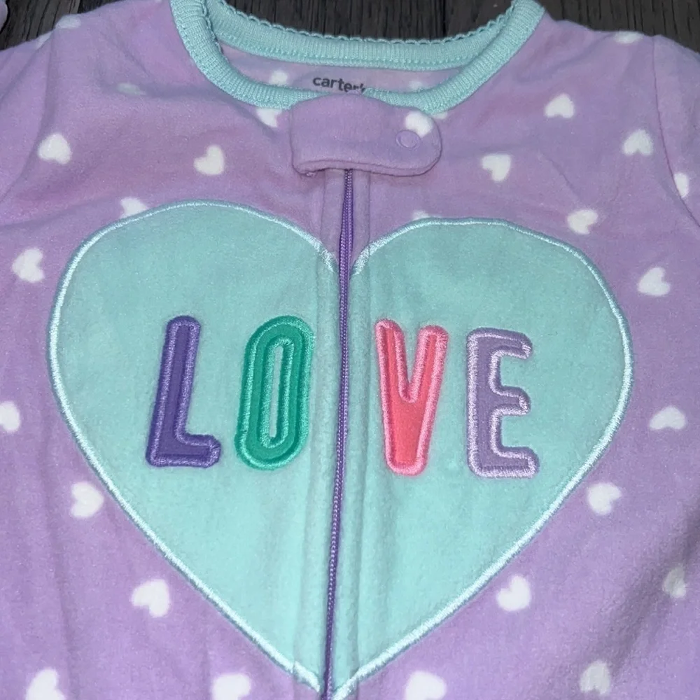 Carter’s/Little me bundle of long sleeve fleece like pajamas